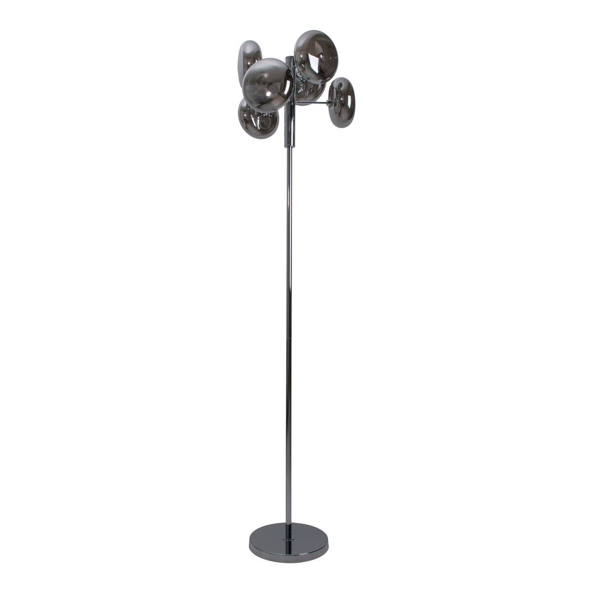 Näve Leuchten Stehlampe 2070597 Chrom Metall Glas B/H/T: ca. 44x165x44 cm 6 Brennstellen