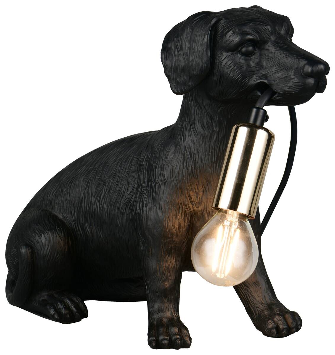 Reality Tischleuchte Rudi schwarz Kunststoff B/H/L: ca. 23,5x12,5x28 cm