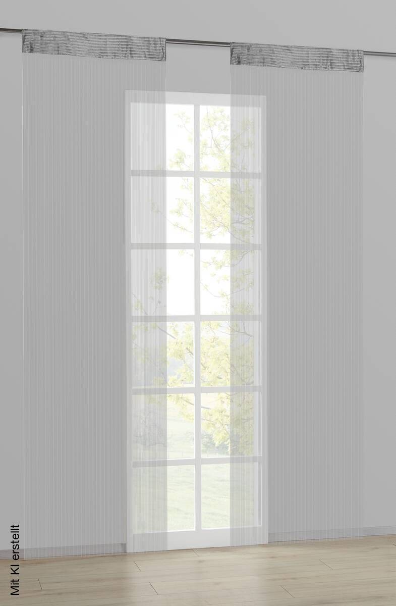 POCOline Fadenvorhang String silber B/L: ca. 90x245 cm