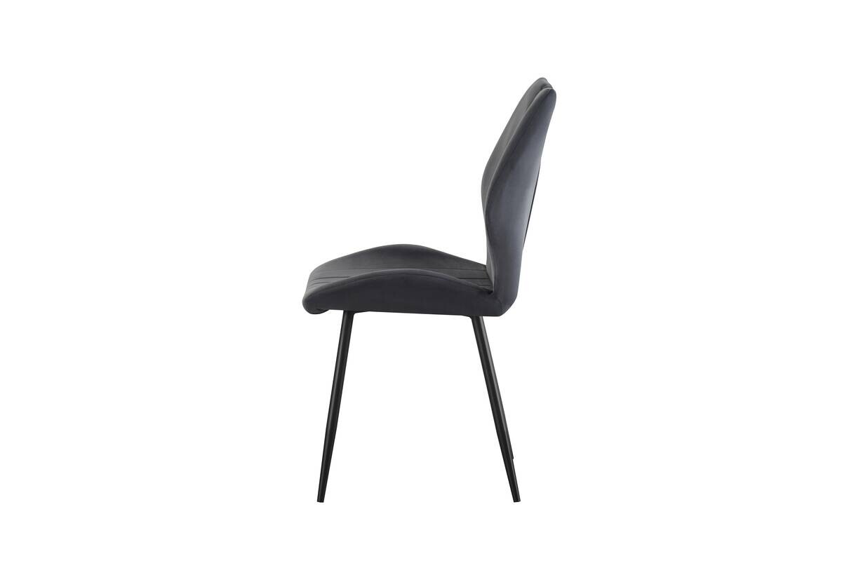 Stuhl CHRISTIN, 2er Set anthrazit Samt B/H/T: ca. 52x75x58 cm