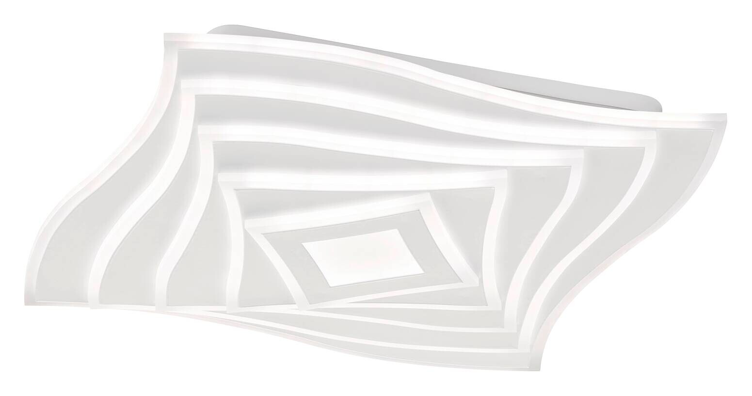 Fischer & Honsel LED-Deckenleuchte 21230 weiß Acryl B/H/T: ca. 50x7,6x50 cm 1 Brennstellen