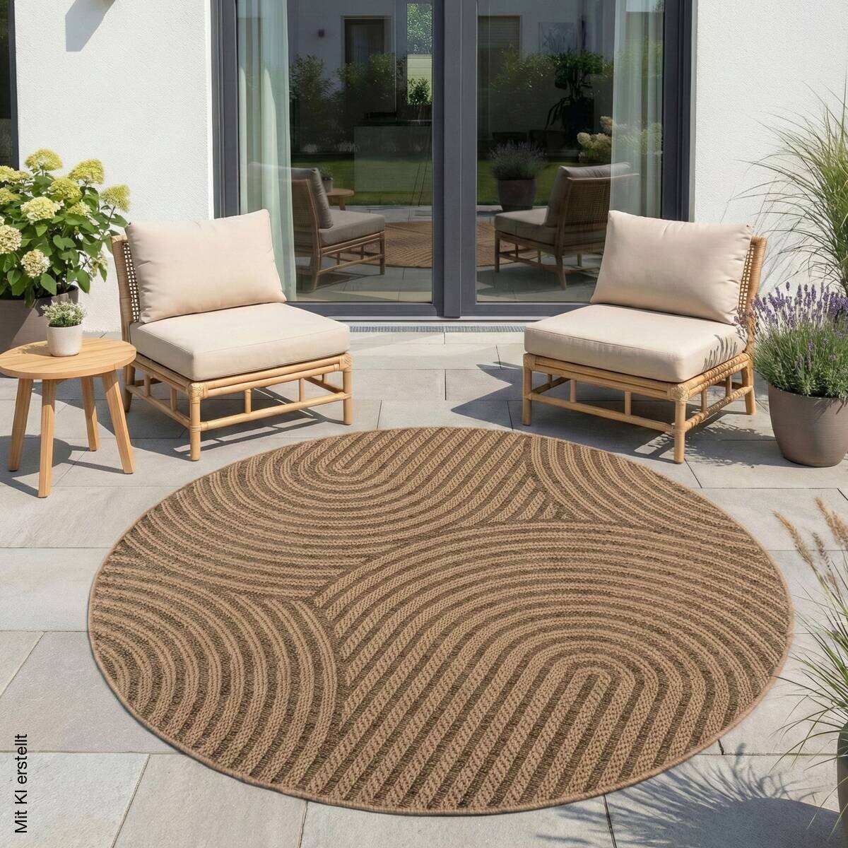 Ayyildiz Flachwebteppich TIMBER beige D: ca. 80 cm
