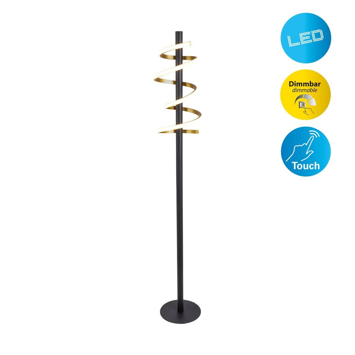 Näve Leuchten Stehlampe 2085658 gold Kunststoff Metall B/H/T: ca. 22x140x22 cm 1 Brennstellen