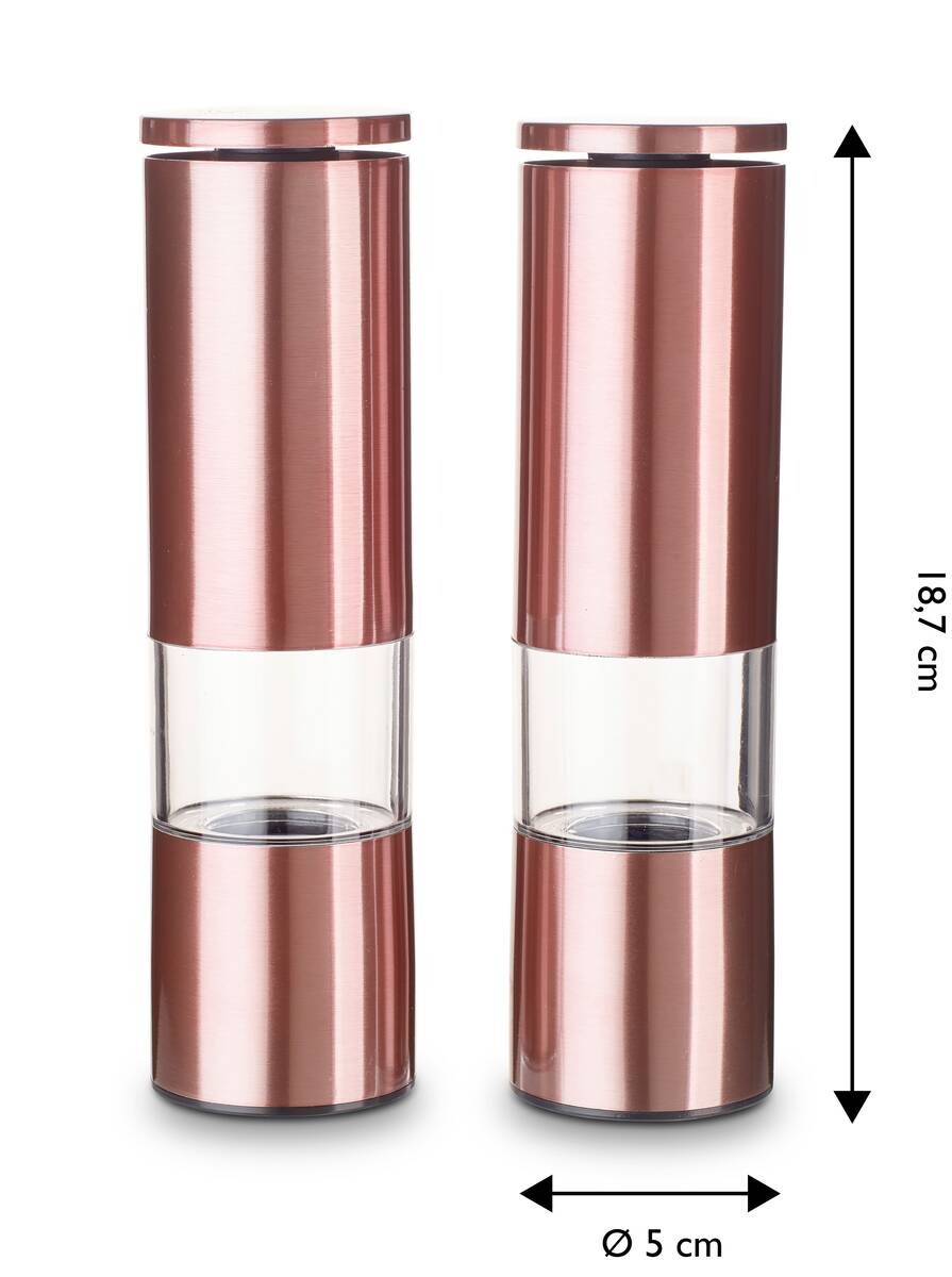 ECHTWERK Salz-/Pfefferstreuer Kupfer Edelstahl B/H/L: ca. 5,5x19,5x11 cm