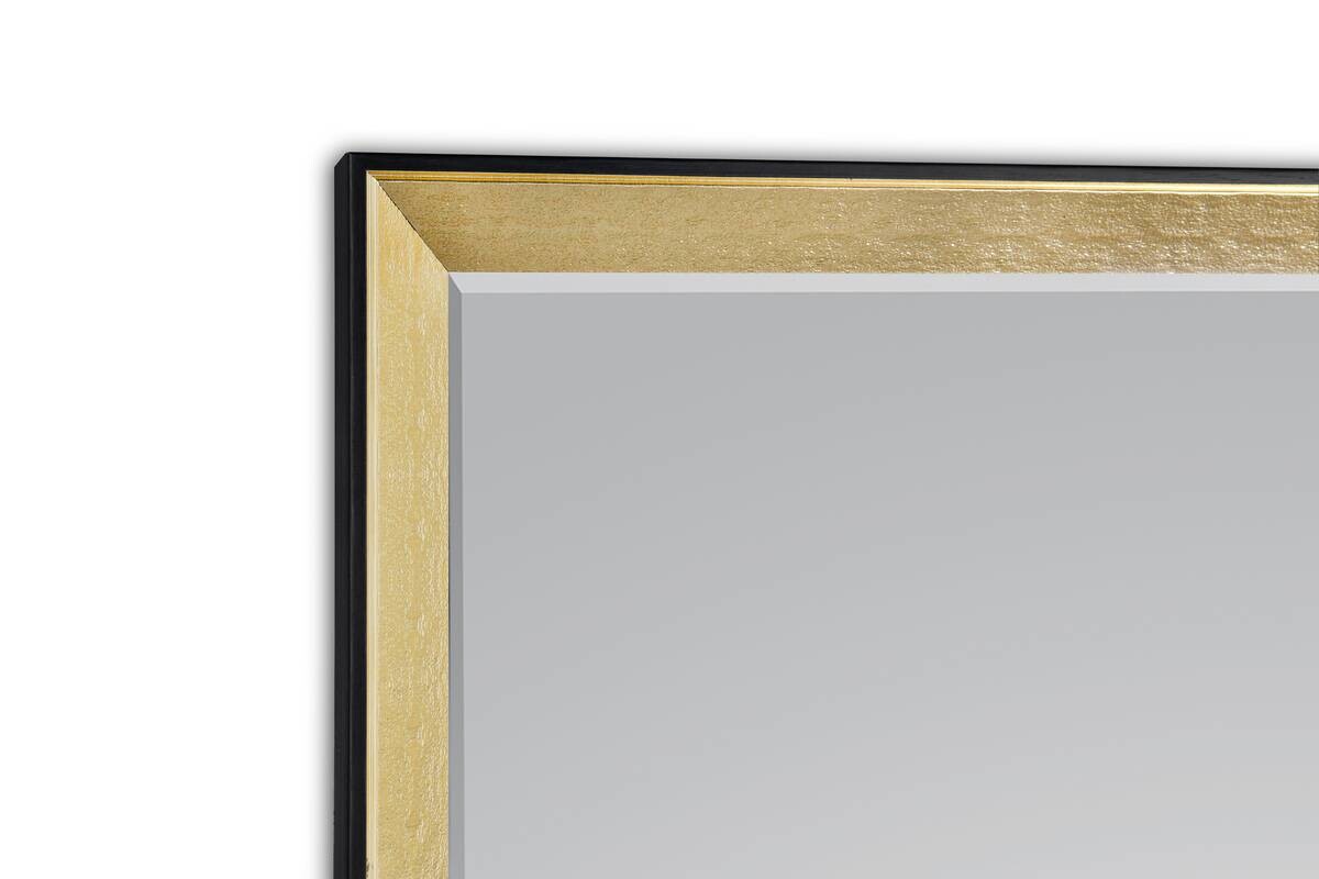Rahmenspiegel Mara schwarz gold B/H: ca. 70x170 cm