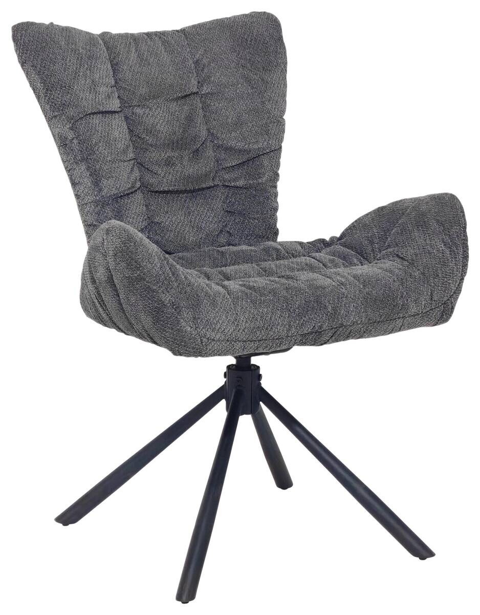 Drehstuhl Brest grau Webstoff B/H/T: ca. 67x91x65 cm