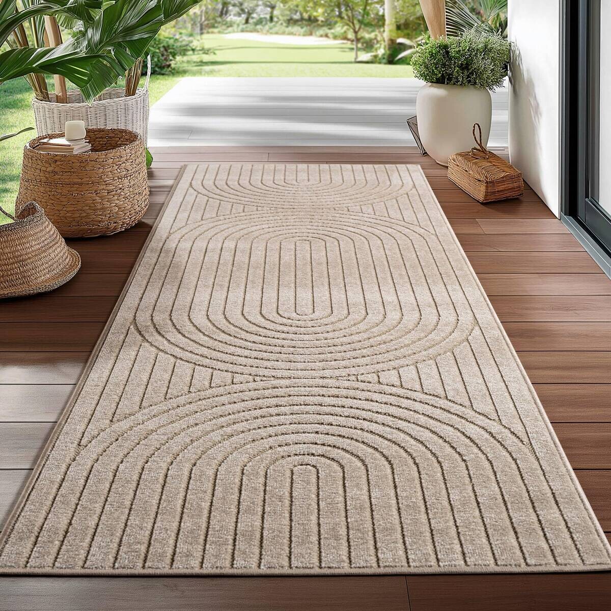 Ayyildiz In-/Outdoor-Teppich NOVA beige B/L: ca. 80x150 cm