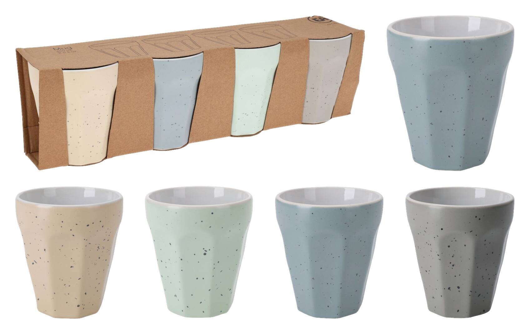 Kaffeebecher multicolor Porzellan