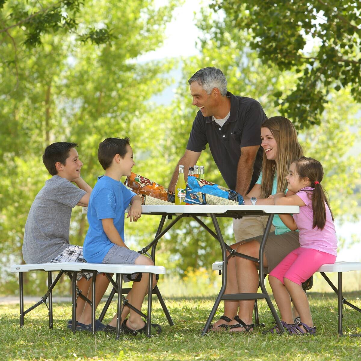 Lifetime Bierzeltgarnitur weiß Kunststoff B/H/L: ca. 182x74x76 cm