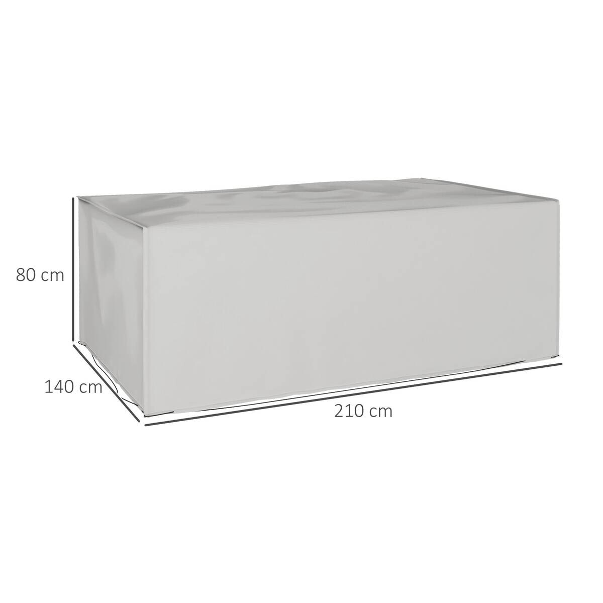 Outsunny Gartenmöbel-Abdeckung grau Polyester B/H/L: ca. 140x80x210 cm