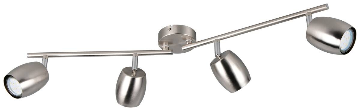 Reality Spots Nancy nickel matt Metall B/H/L: ca. 70,5x15,5x8 cm GU10 4 Brennstellen