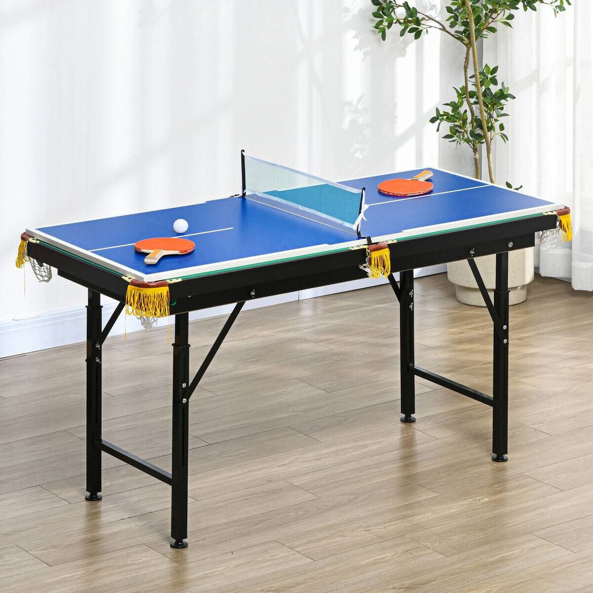 SPORTNOW Multispieltisch grün Stahl B/H/L: ca. 63x80x140 cm