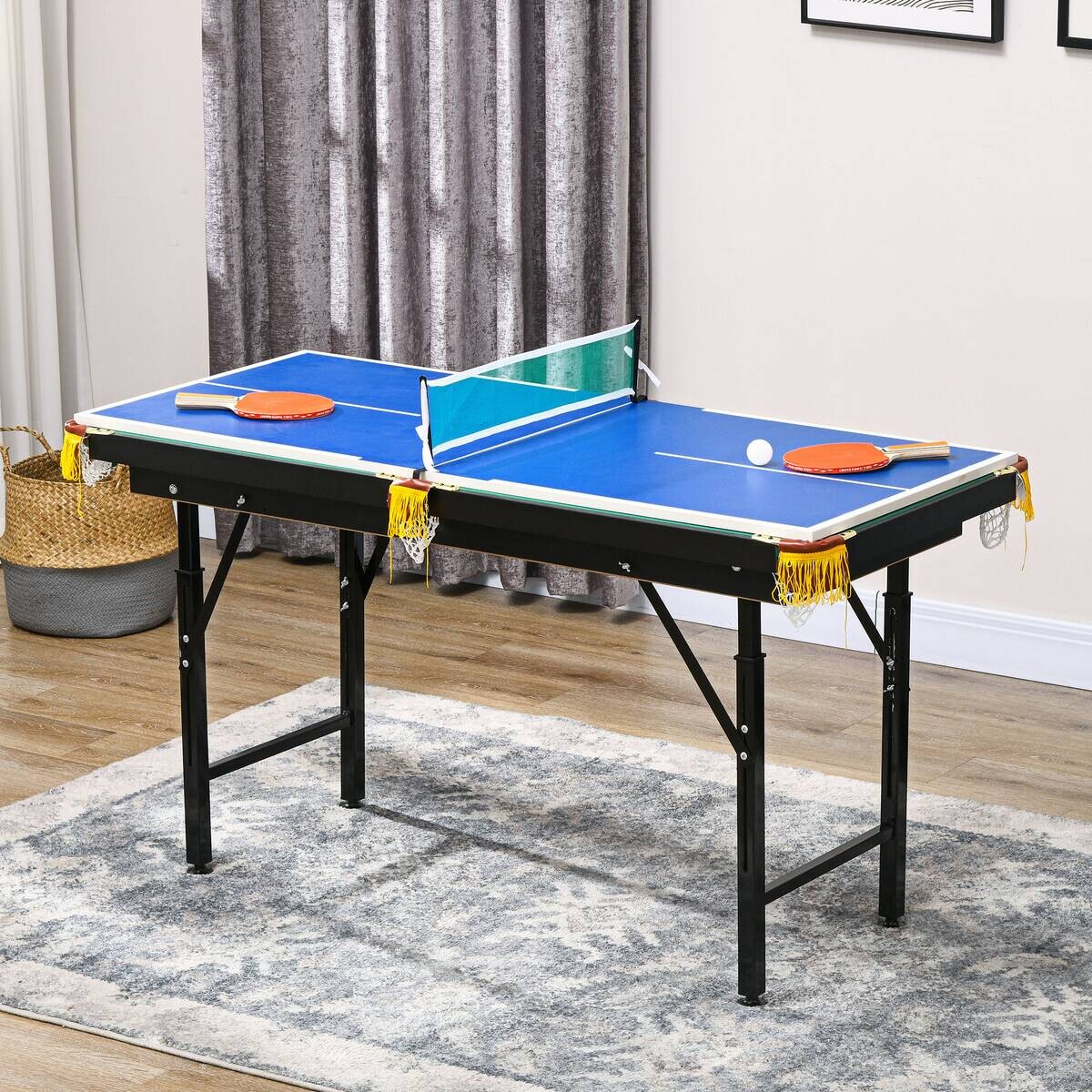 SPORTNOW Multispieltisch grün Stahl B/H/L: ca. 63x80x140 cm