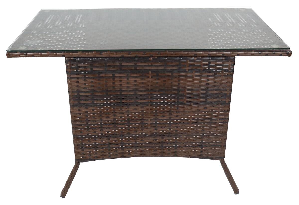 VCM Gartentisch Raloso braun Glas B/H/L: ca. 114x74x64 cm