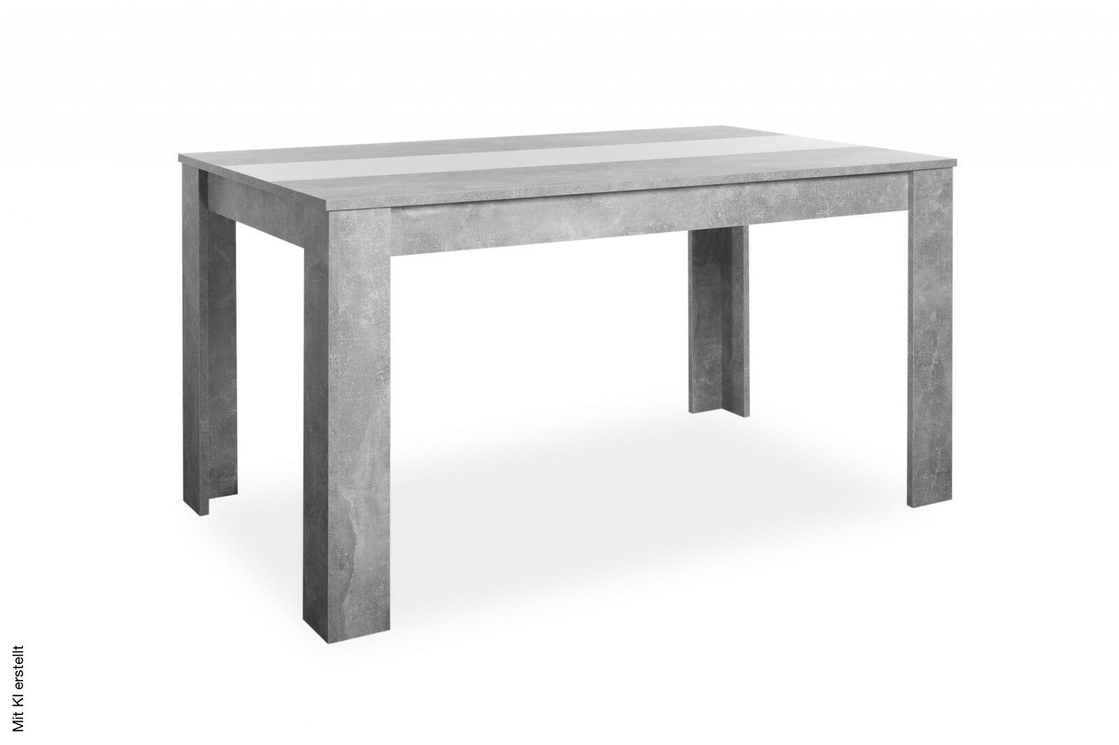 Esstisch Niklas Beton Optik B/H/T: ca. 138x74x80 cm