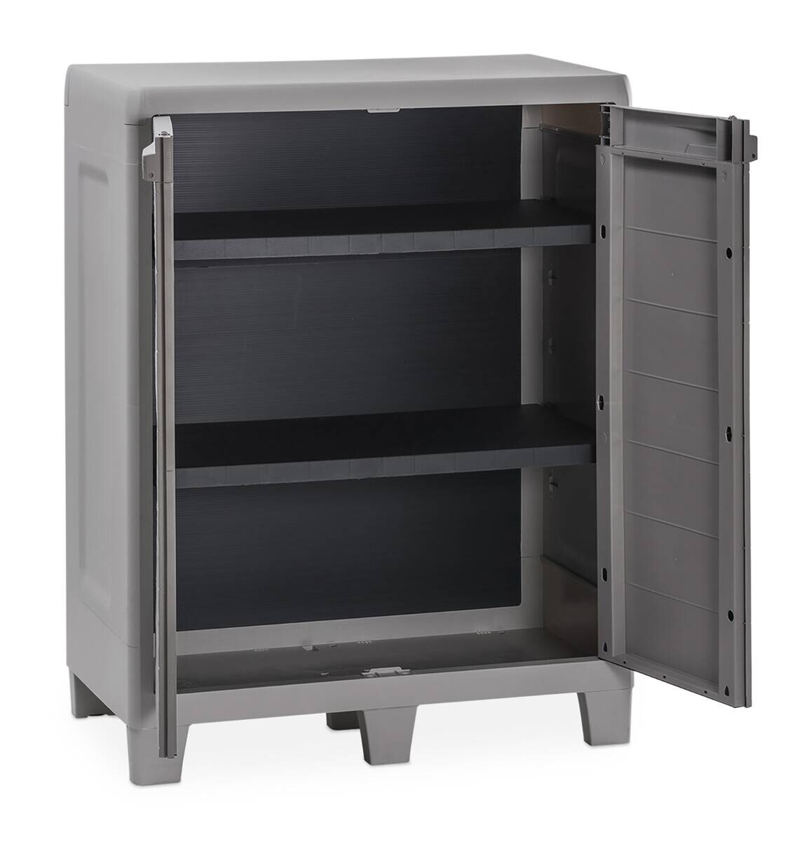 Toomax Kunststoffschrank Woodys grau Kunststoff B/H/T: ca. 78x101x46 cm