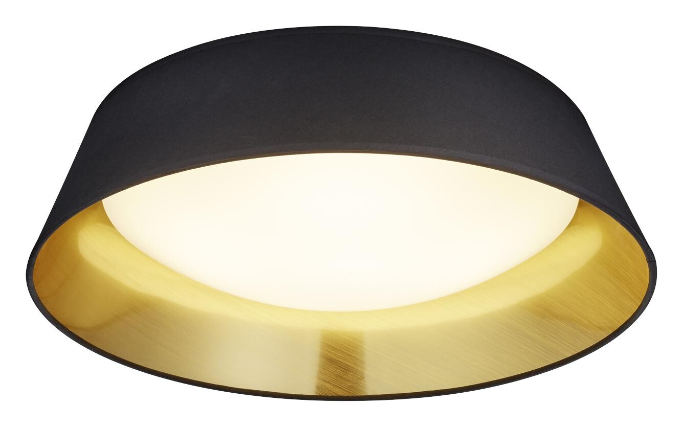 Reality LED-Deckenleuchte R62871879 schwarz weiß gold Stoff Kunststoff H/D: ca. 12x45 cm
