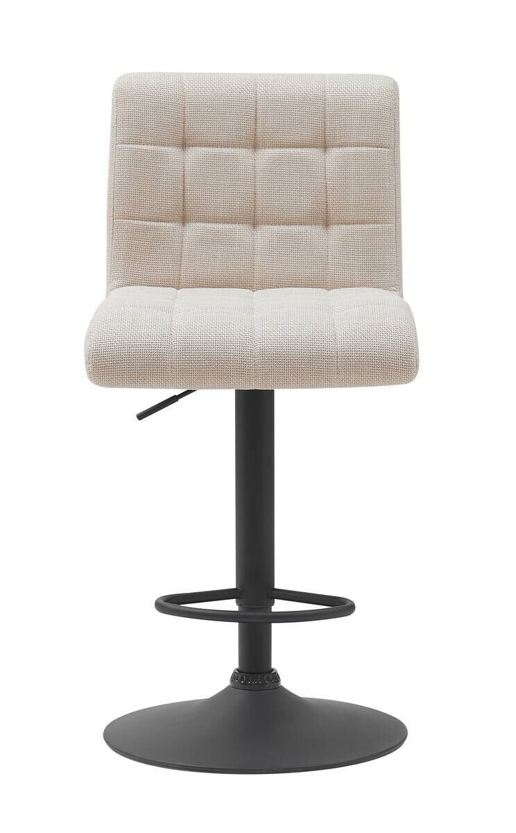 Barhocker Erika beige Microfaser Webstoff B/H/T: ca. 47x93x57 cm