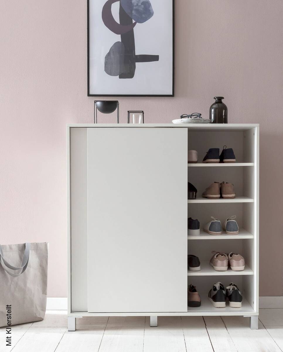Schuhschrank weiß B/H/T: ca. 100x108x37,5 cm