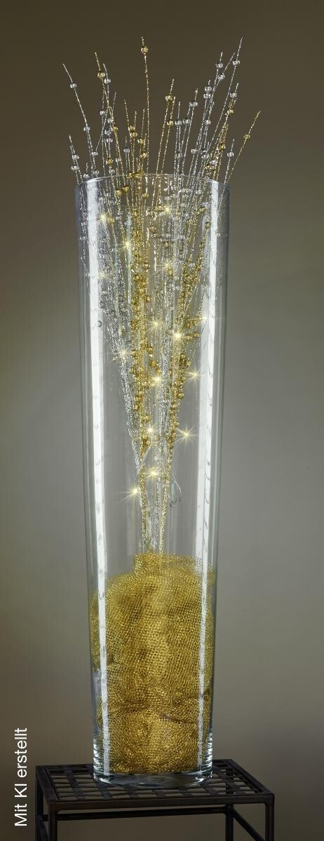 Vase klar Glas B/H/L: ca. 19x70x19 cm