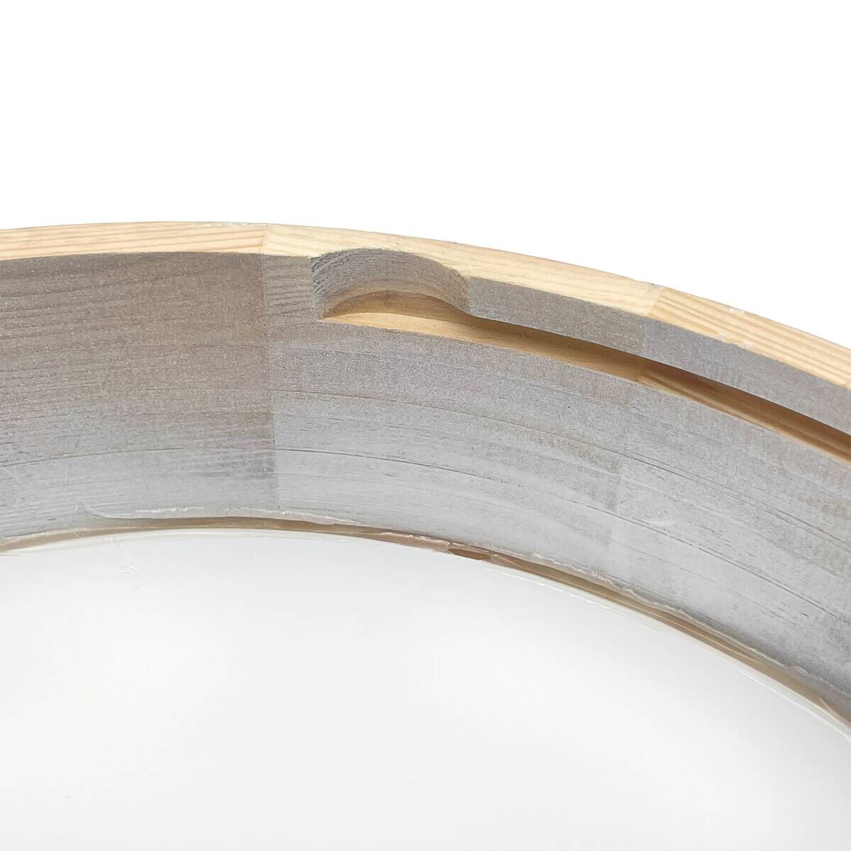 Lamkur Deckenleuchte hellbraun weiß Glas Holz B/H/L: ca. 38,5x12x38,5 cm 3 Brennstellen