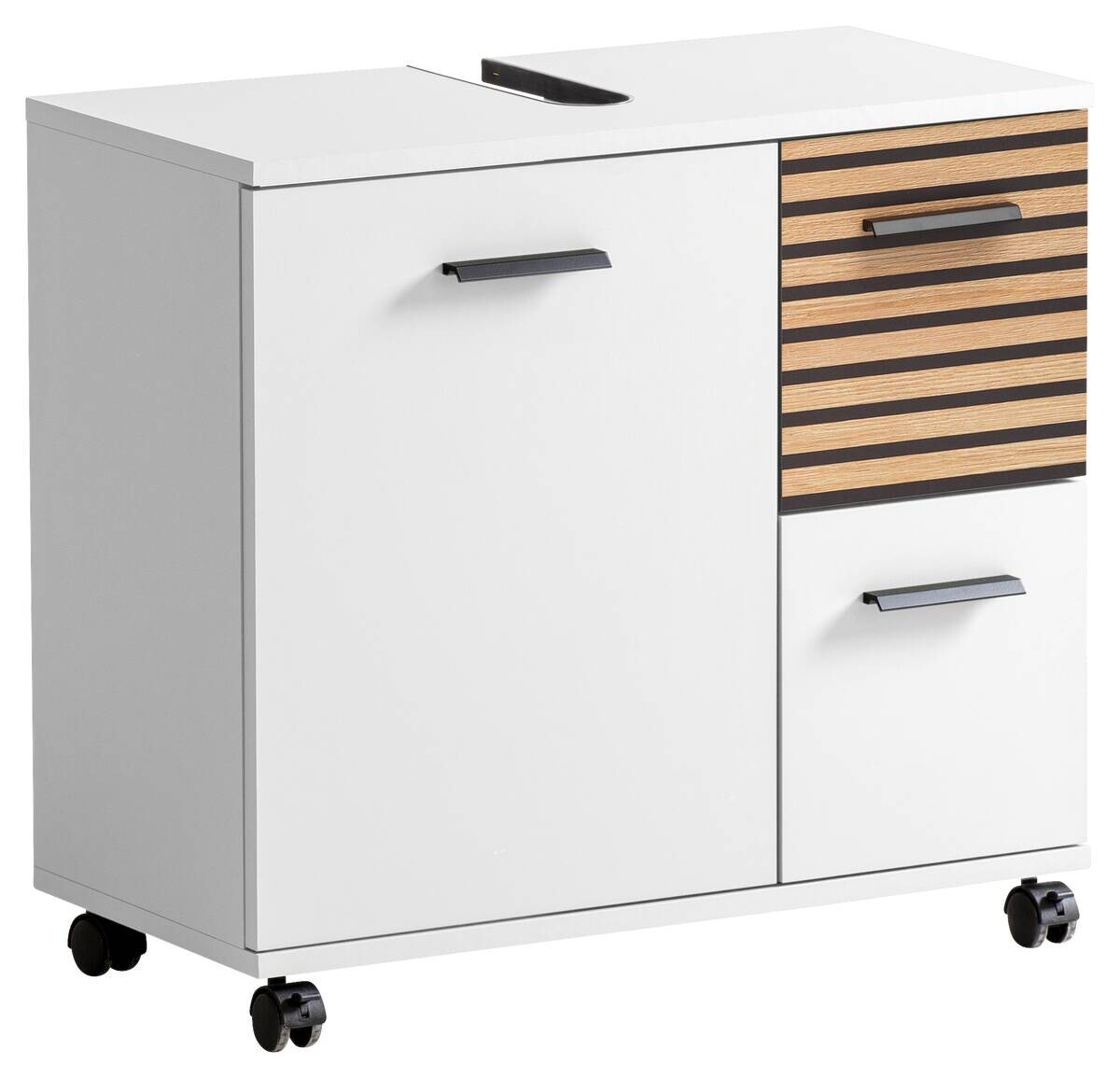 Waschbeckenunterschrank Katta weiß matt B/H/T: ca. 65,1x60x32 cm