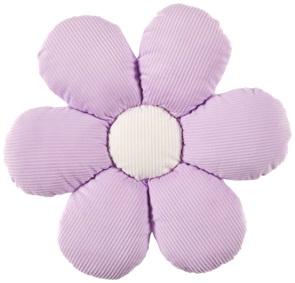 Dekokissen Blume lila Polyester D: ca. 38 cm