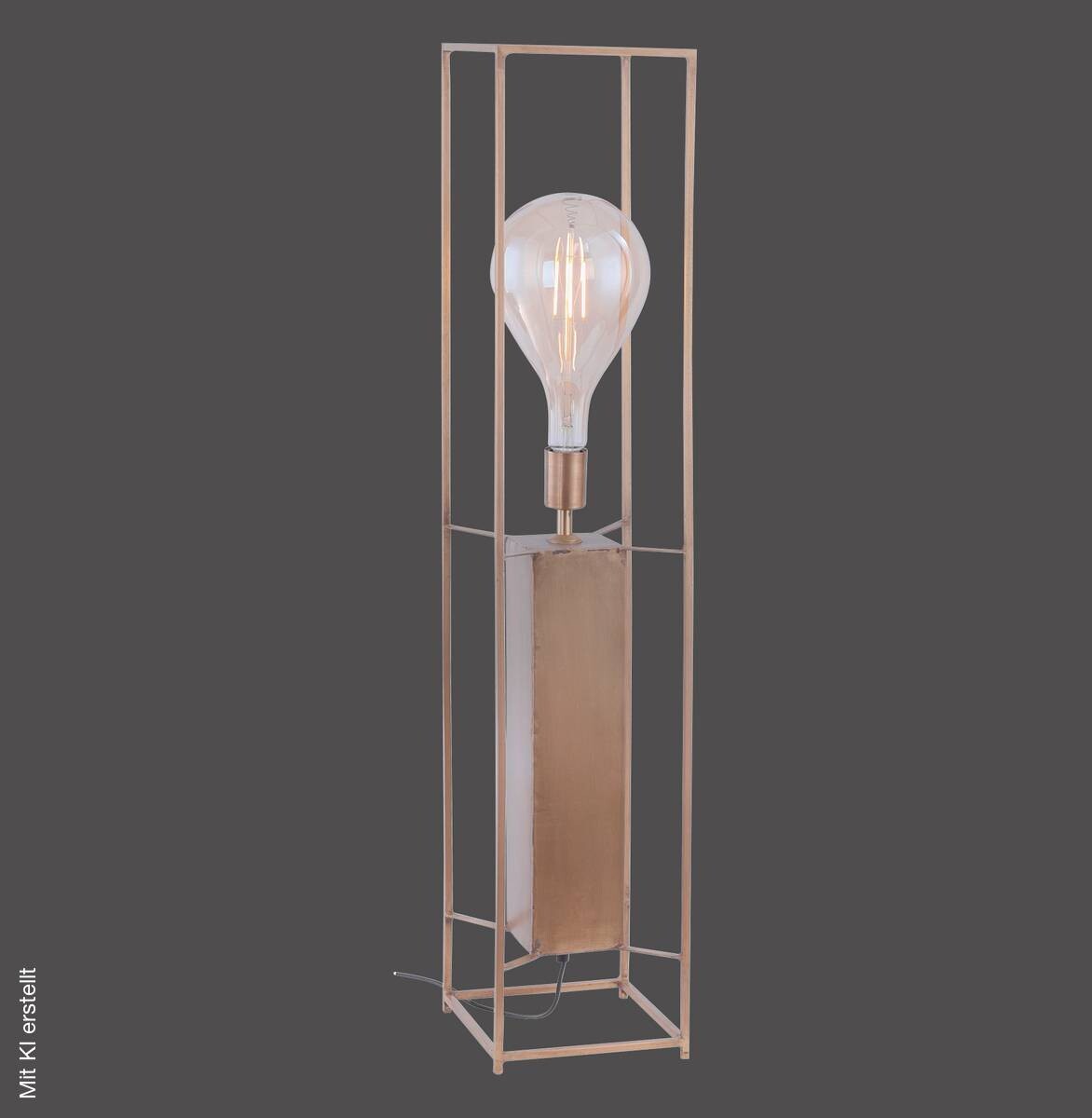 Paul Neuhaus Stehlampe PN766-90 messing Metall B/H/L: ca. 20x99x20 cm E27 1 Brennstellen