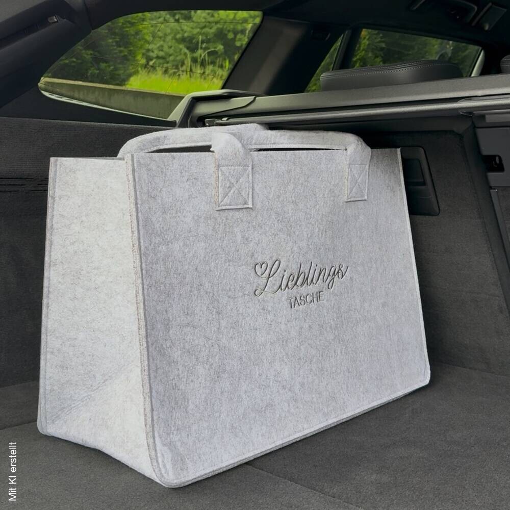 Kesper Tasche Filz grau Polyester B/H/L: ca. 25x34x50 cm