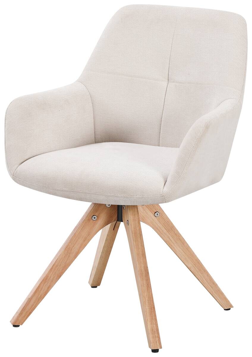 Armlehnstuhl Woody beige Webstoff B/H/T: ca. 62x85,5x64 cm