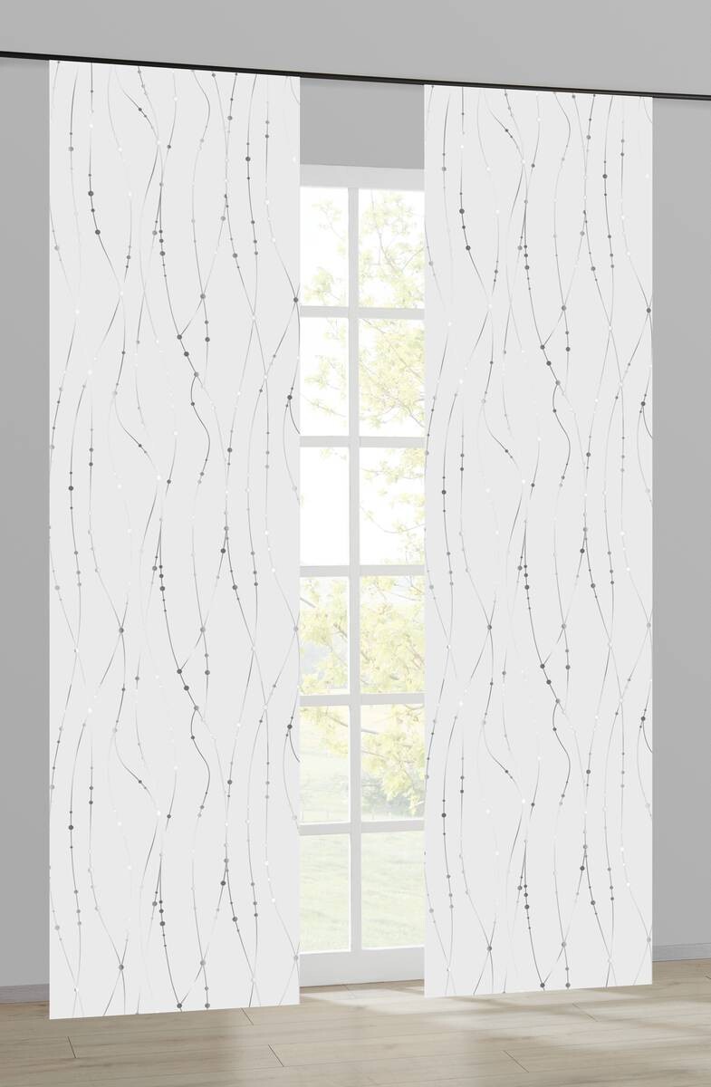 Schiebevorhang New Point weiß B/L: ca. 60x245 cm