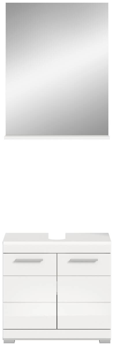 Badezimmer-Set Scout weiß weiß Hochglanz B/H/T: ca. 60x191x34 cm