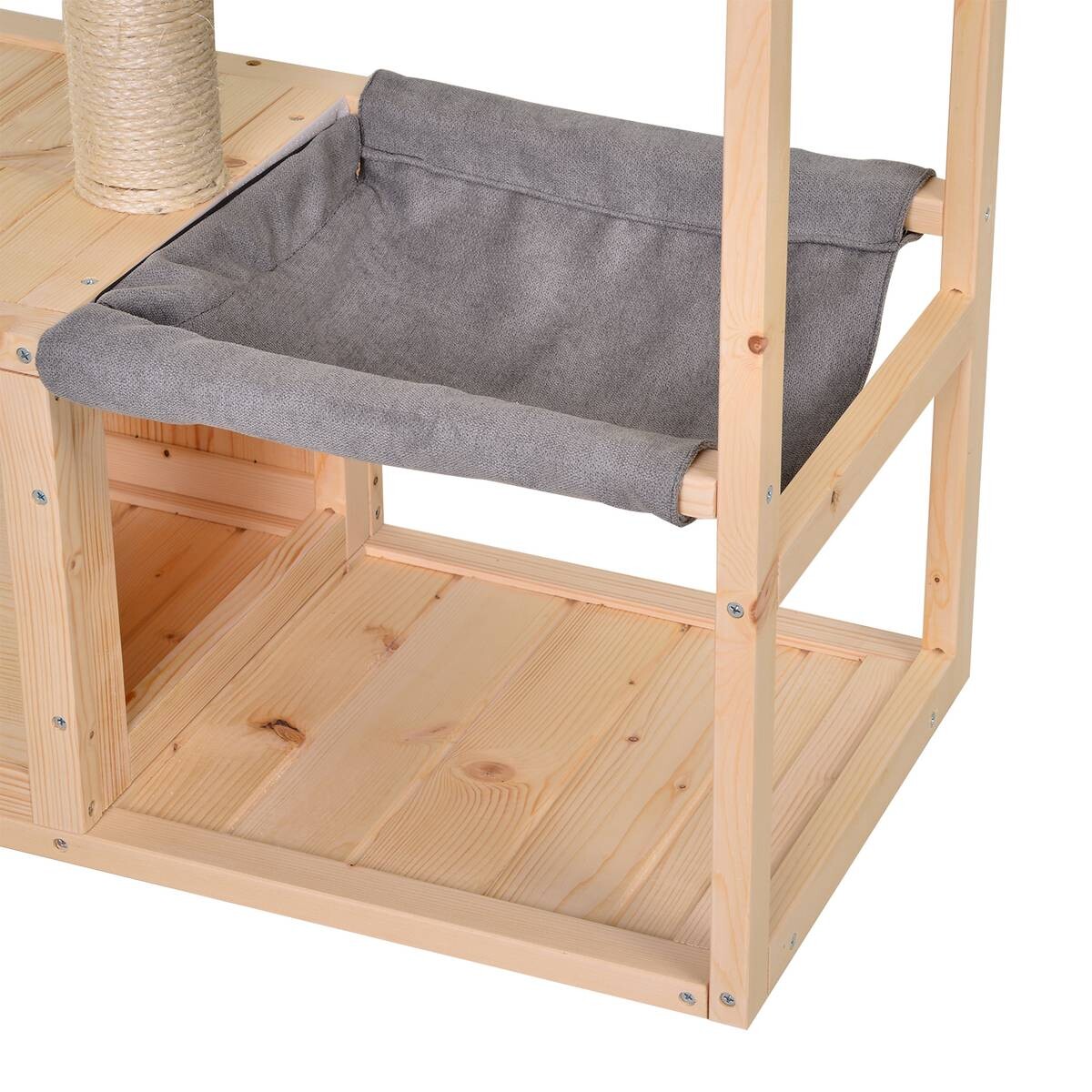 PawHut Katzenhaus natur Holz