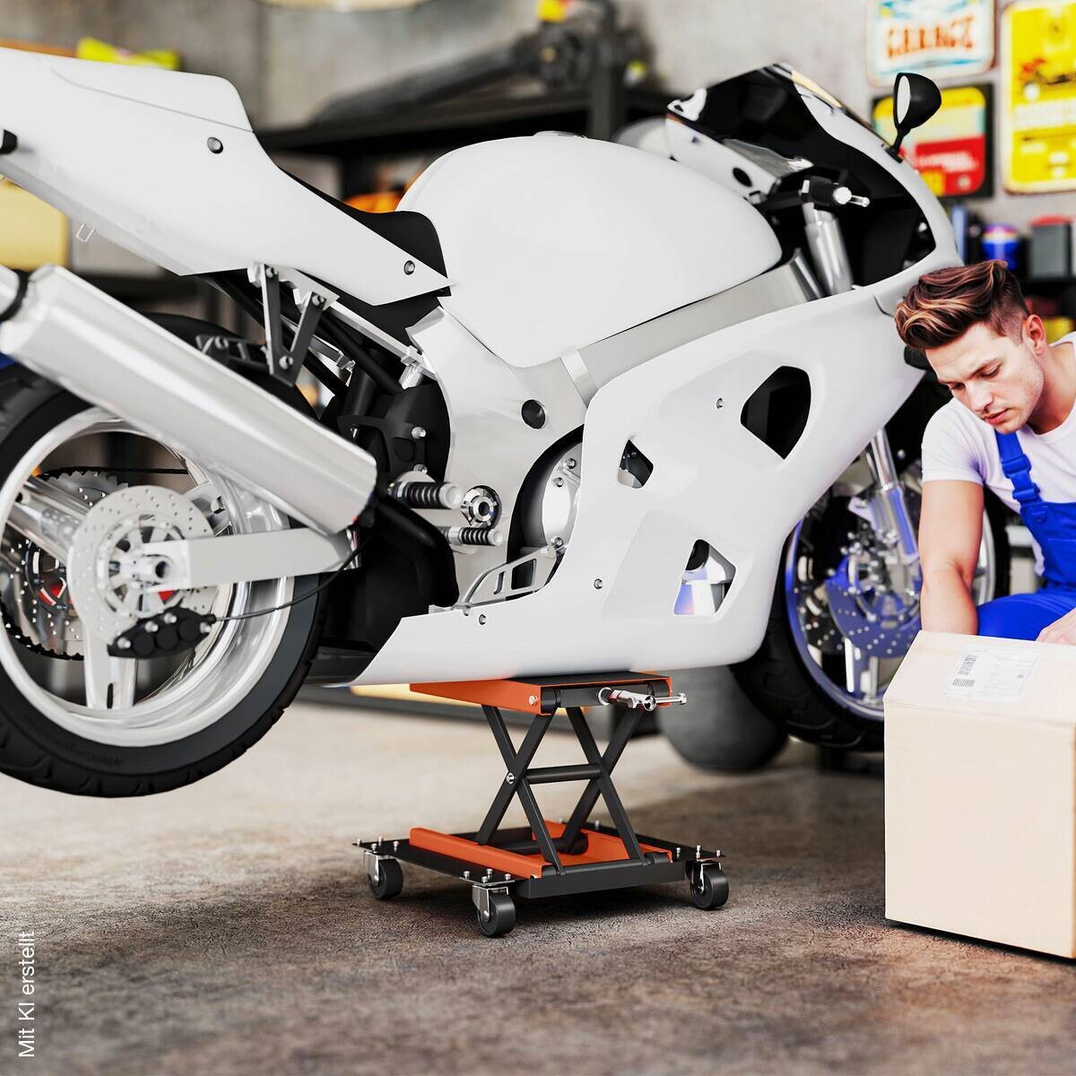 HOMCOM Motorradheber B/H/L: ca. 39,5x13,5x49,5 cm