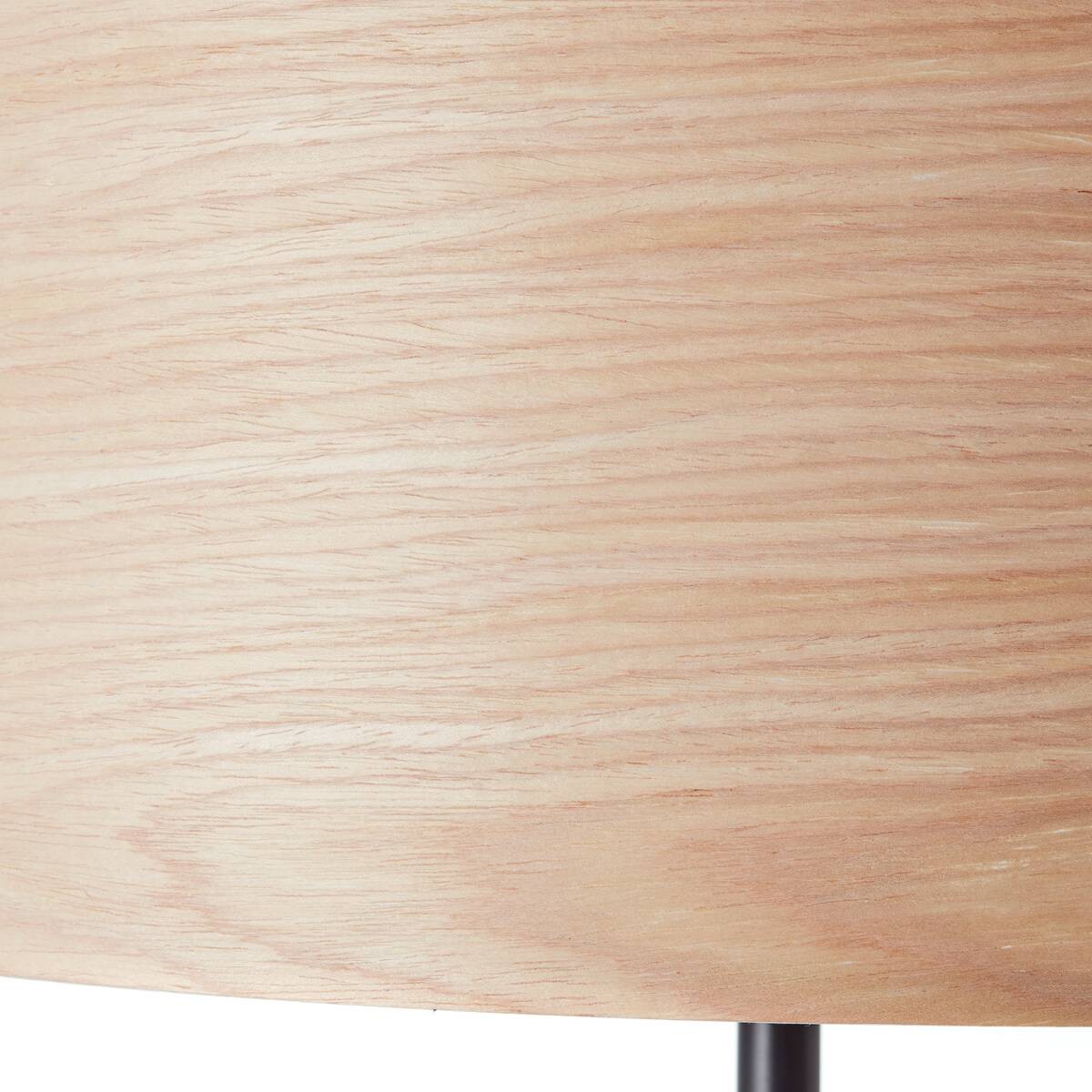 Brilliant Stehlampe Romm 93140/76 natur schwarz Holz Metall H/D: ca. 161,5x38 cm E27 1 Brennstellen