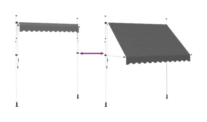 vidaXL Markise anthrazit B/L: ca. 300x250 cm