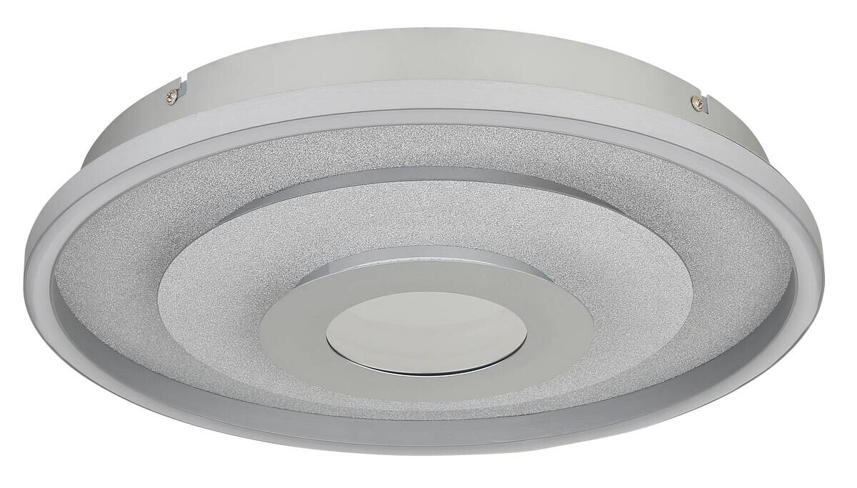 GLOBO LED-Deckenleuchte silber Aluminium Metall H/D: ca. 7,3x40 cm 1 Brennstellen