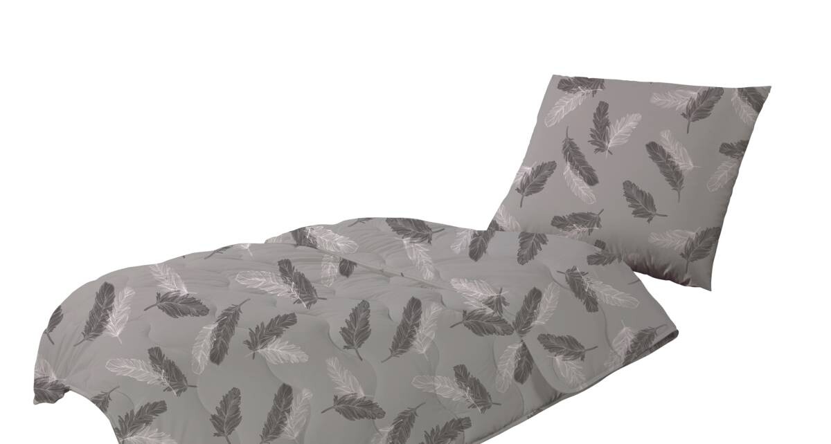 Bettenset grau 100% Polyester B/L: ca. 135x200 cm
