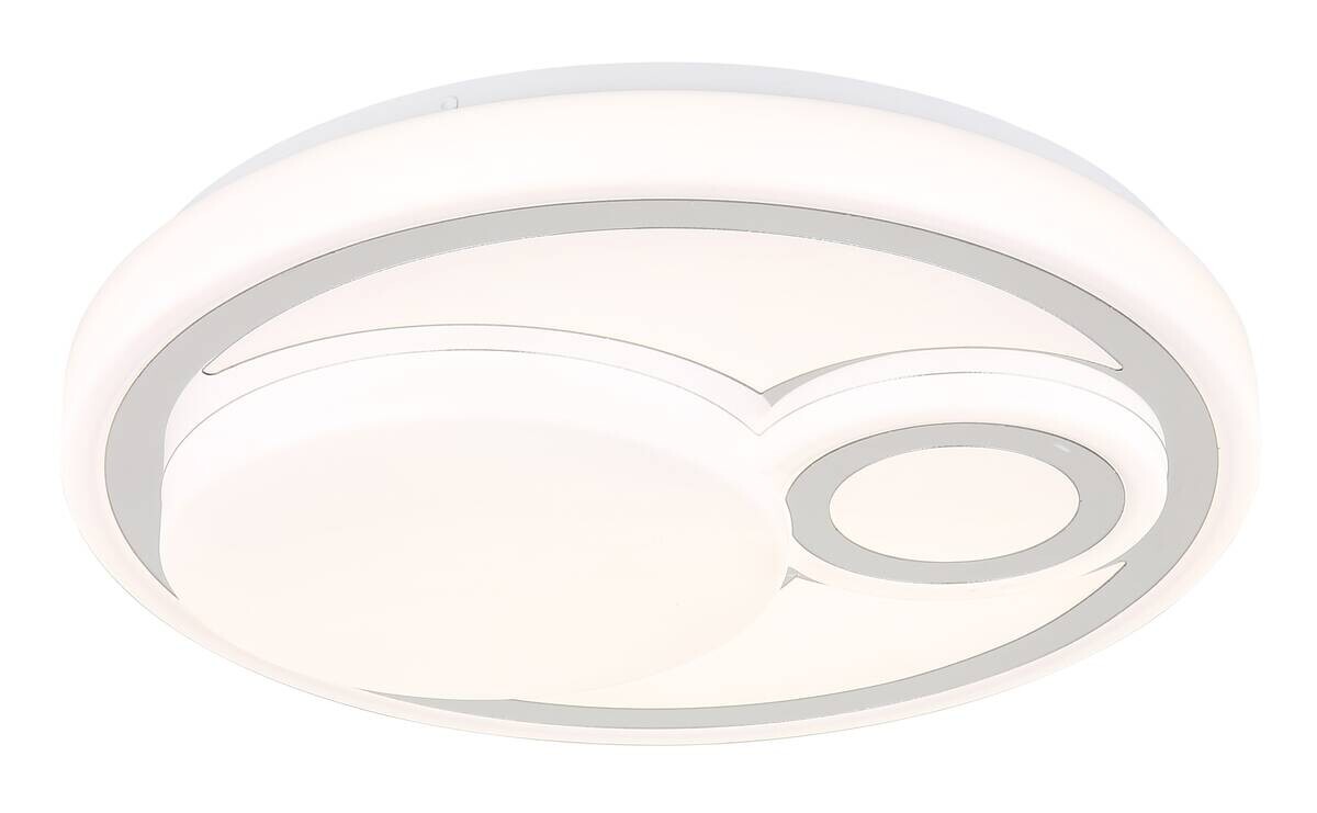 GLOBO LED-Deckenleuchte Ruiz weiß Opal Metall Kunststoff H/D: ca. 7,5x38 cm