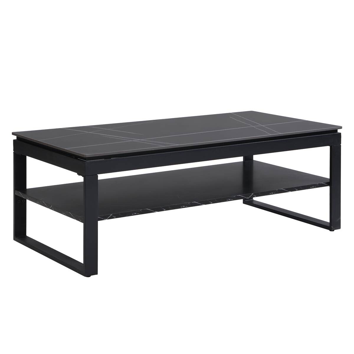 Couchtisch Mia schwarz Keramik Optik B/H/T: ca. 120x45x60 cm
