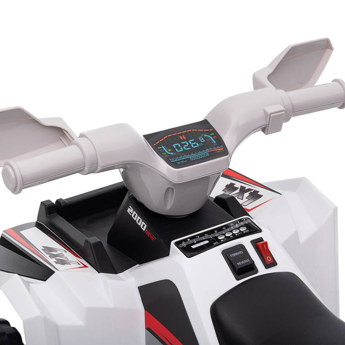 HOMCOM Elektroauto für Kinder weiß B/H/L: ca. 41,5x48,5x70 cm