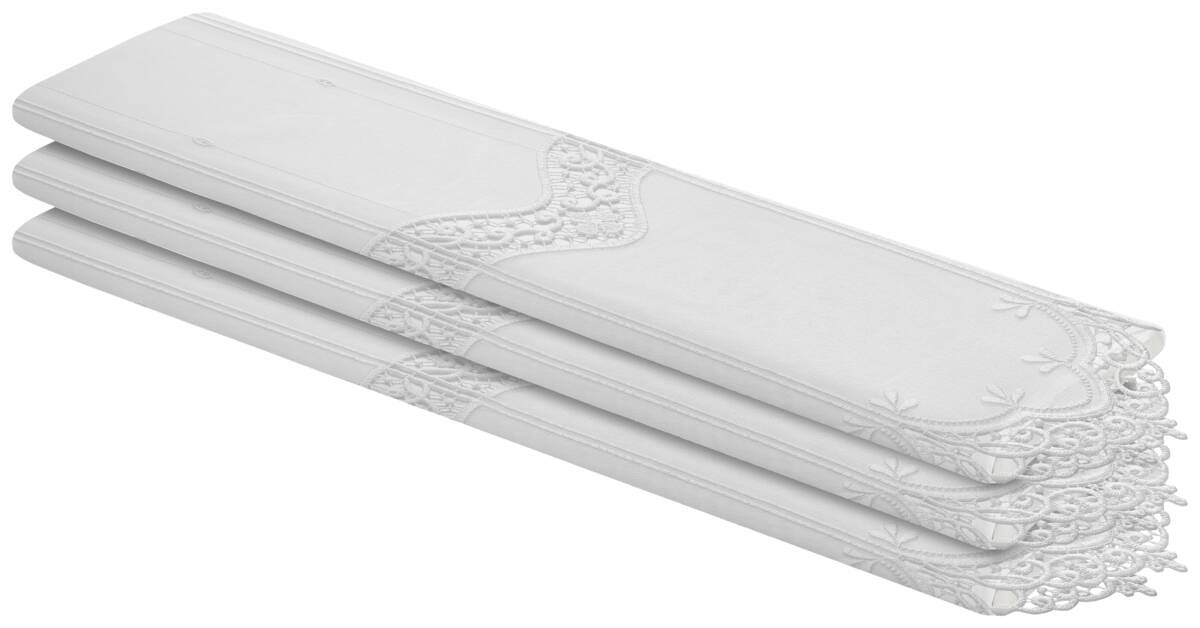 Clipstore-Meterware Haylee weiß 100% Polyester H: ca. 140 cm