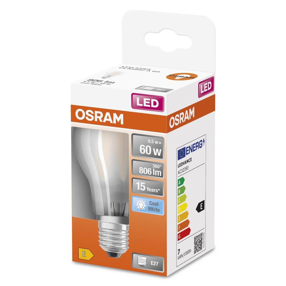 OSRAM LED-Leuchtmittel Classic A AC32393 E27