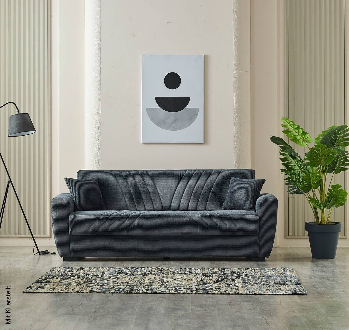 Schlafsofa Alanya grau Microfaser B/H/T: ca. 227x91x83 cm