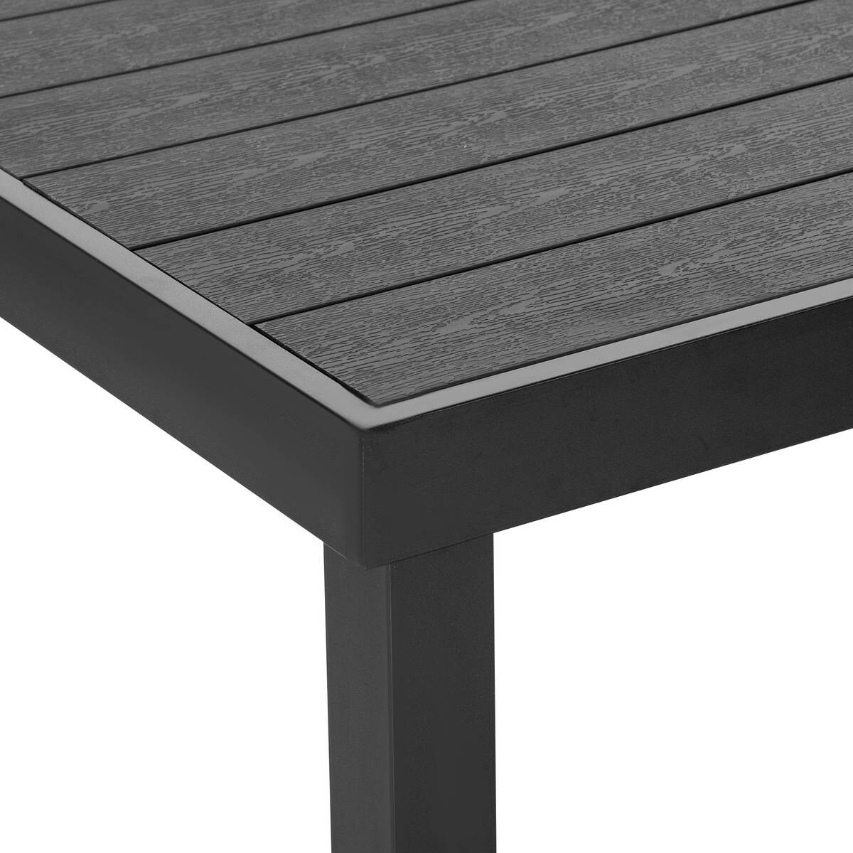 Outsunny Gartensitzgruppe schwarz Aluminium B/H/L: ca. 90x74x140 cm