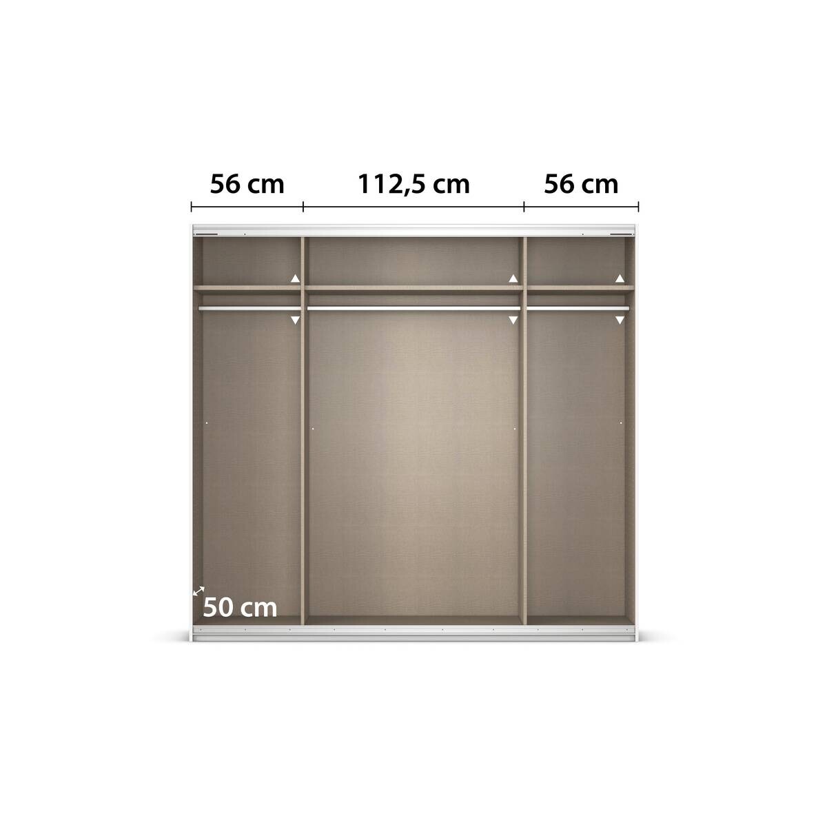 Kleiderschrank Altera Alpinweiß B/H/T: ca. 226x211x62 cm
