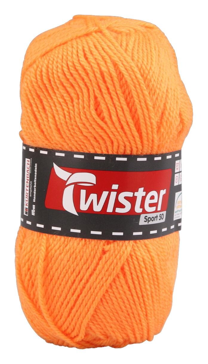Twister Handstrickgarn Twister Sport uni orange L: ca. 15000 cm