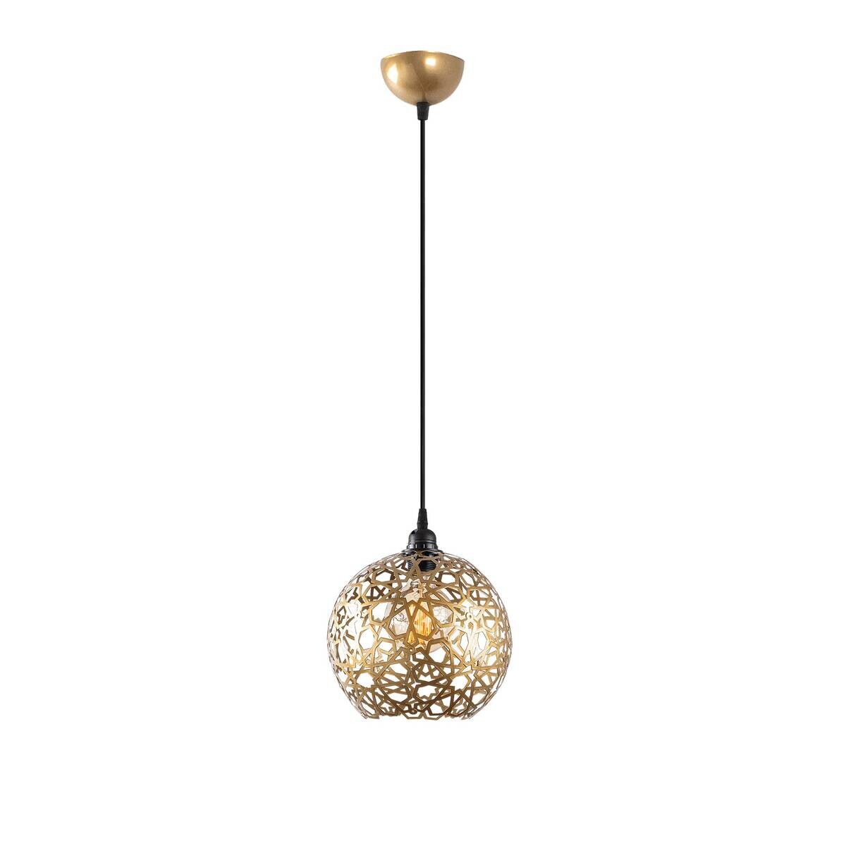 Pendelleuchte gold Metall B/H/L/D: ca. 25x119x25x25 cm E27 1 Brennstellen