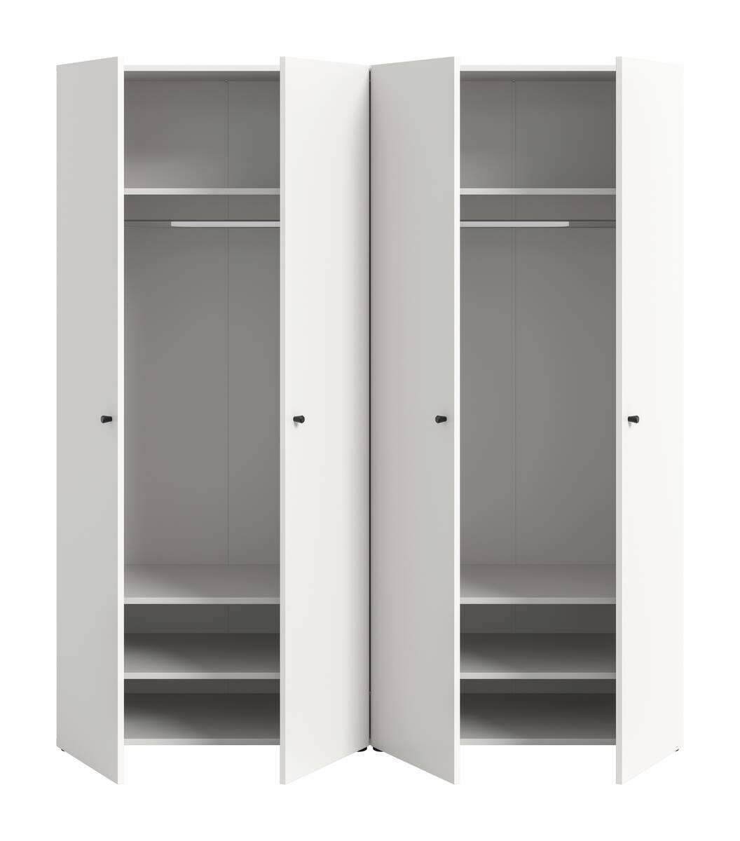 Kleiderschrank DARWIN weiß B/H/T: ca. 160x176x51 cm