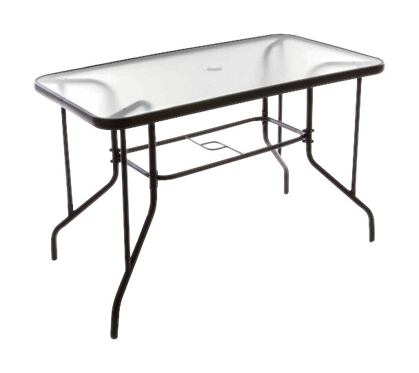 VCM Gartentisch braun Metall B/H/L: ca. 60x72x110 cm